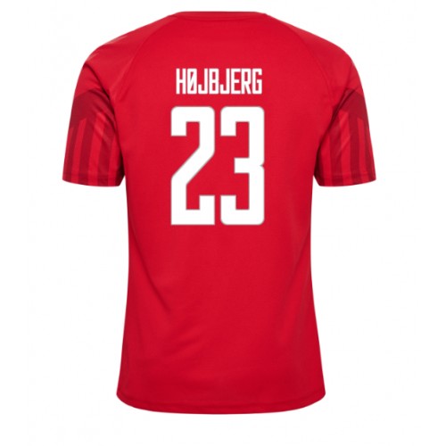Dania Pierre-Emile Hojbjerg #23 Koszulka Podstawowych MŚ 2022 Krótki Rękaw
